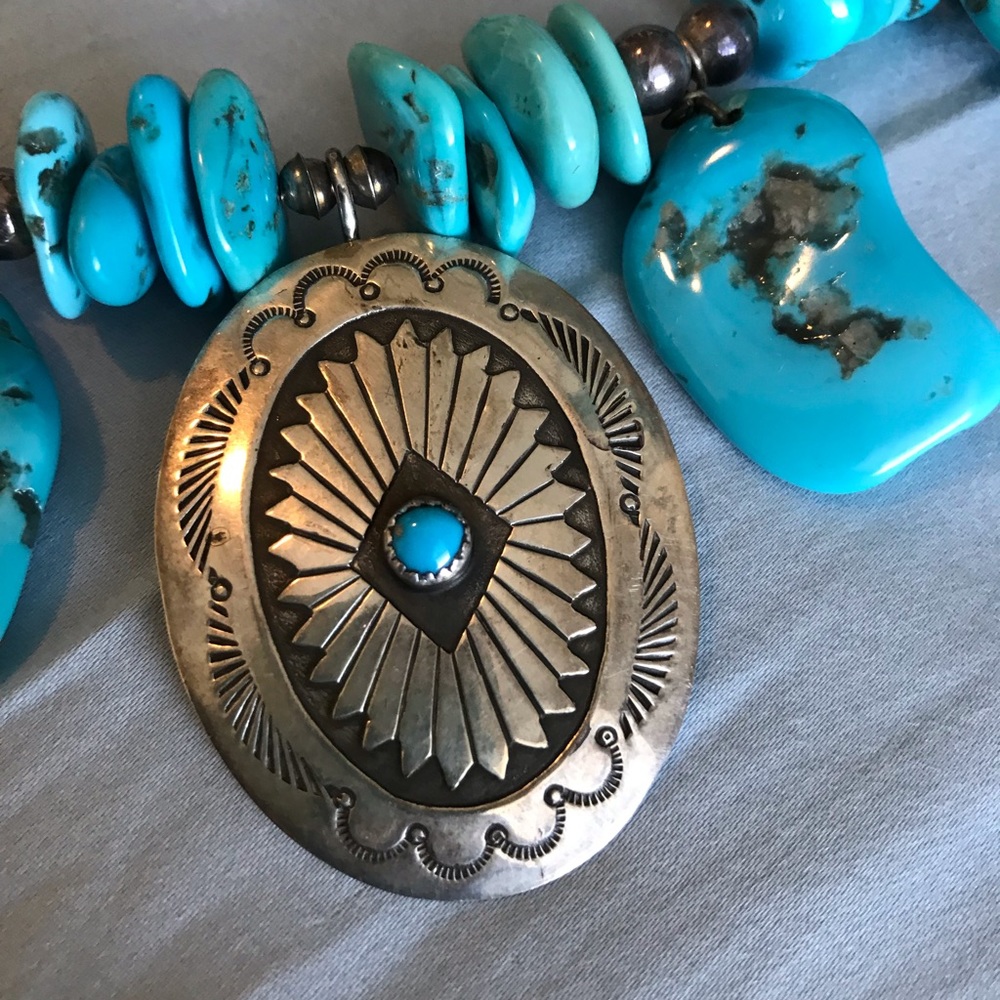 SOLD Native American Sleeping Beauty Turquoise - Picture 3 of 8